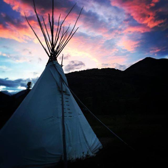 Our tipi in Waterton Lakes National Park 