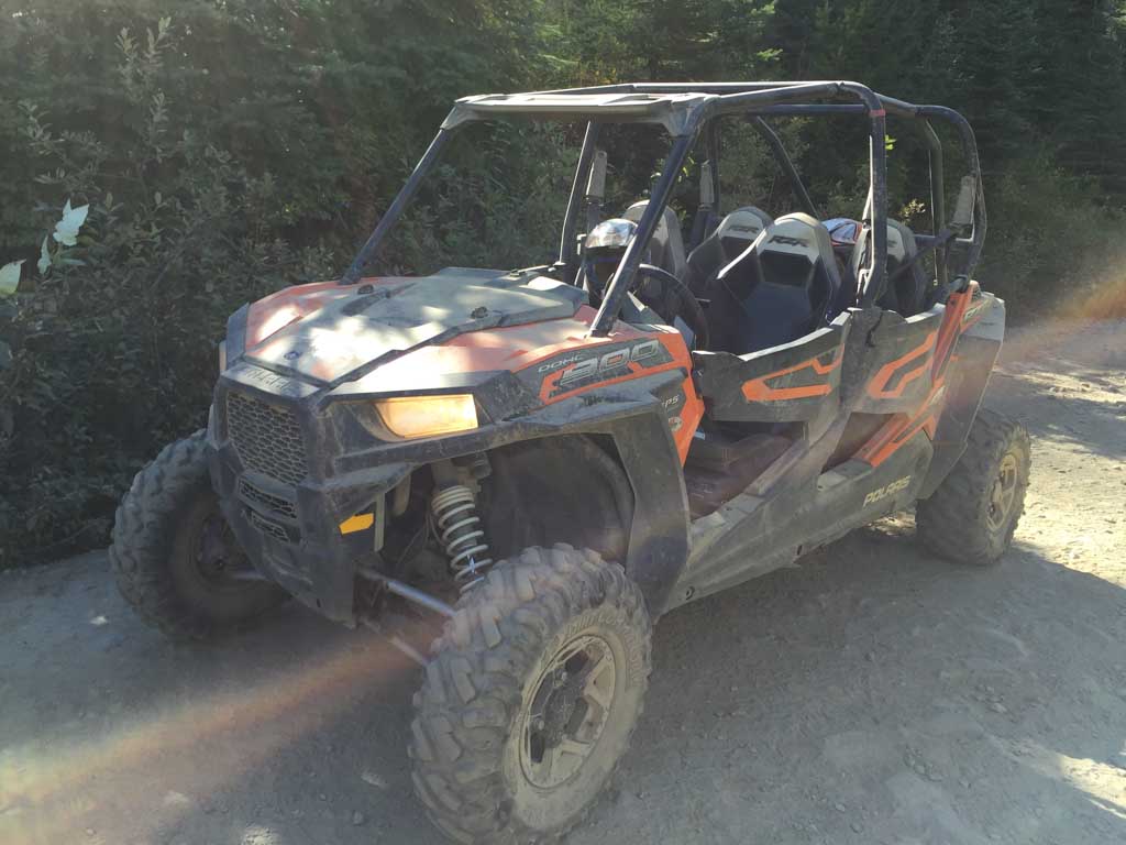 RZR vehicle parked and ready for it's Whistler ATV Tours