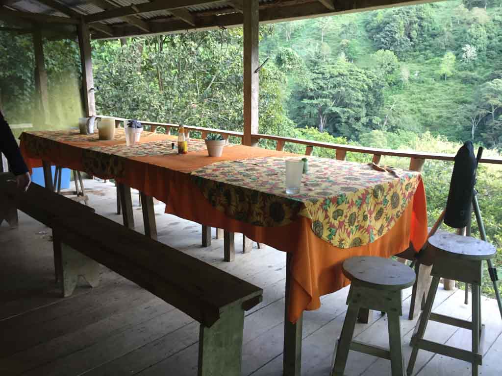 dining table all ready for breakfast at the Run Like a Girl Adventure and Wellness Retreat in Costa Rica