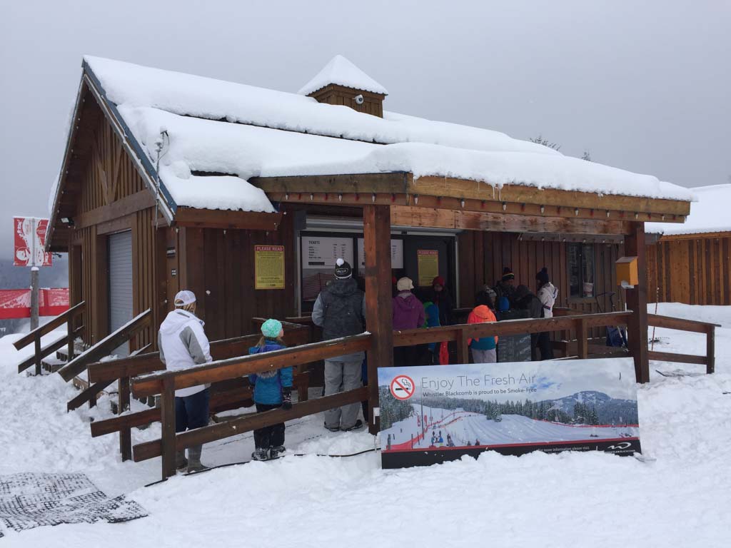 cashier building to buy tickets for whistler tube park