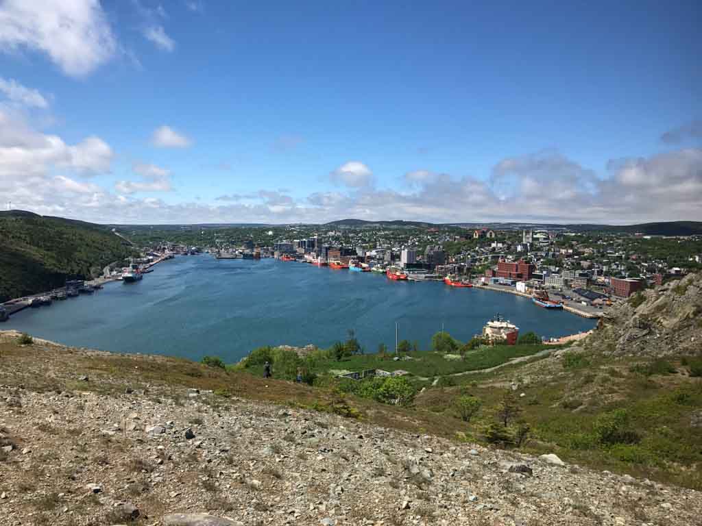 View from signal hill on our east coast Canada road trip