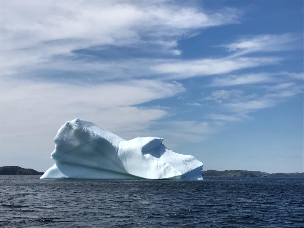Large iceberg from our iceberg tours Newfoundland adventure