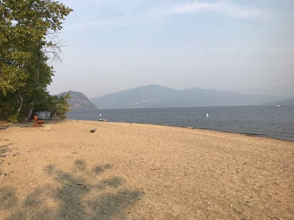 Beach at Shuswap Lake for family reunion sites in BC