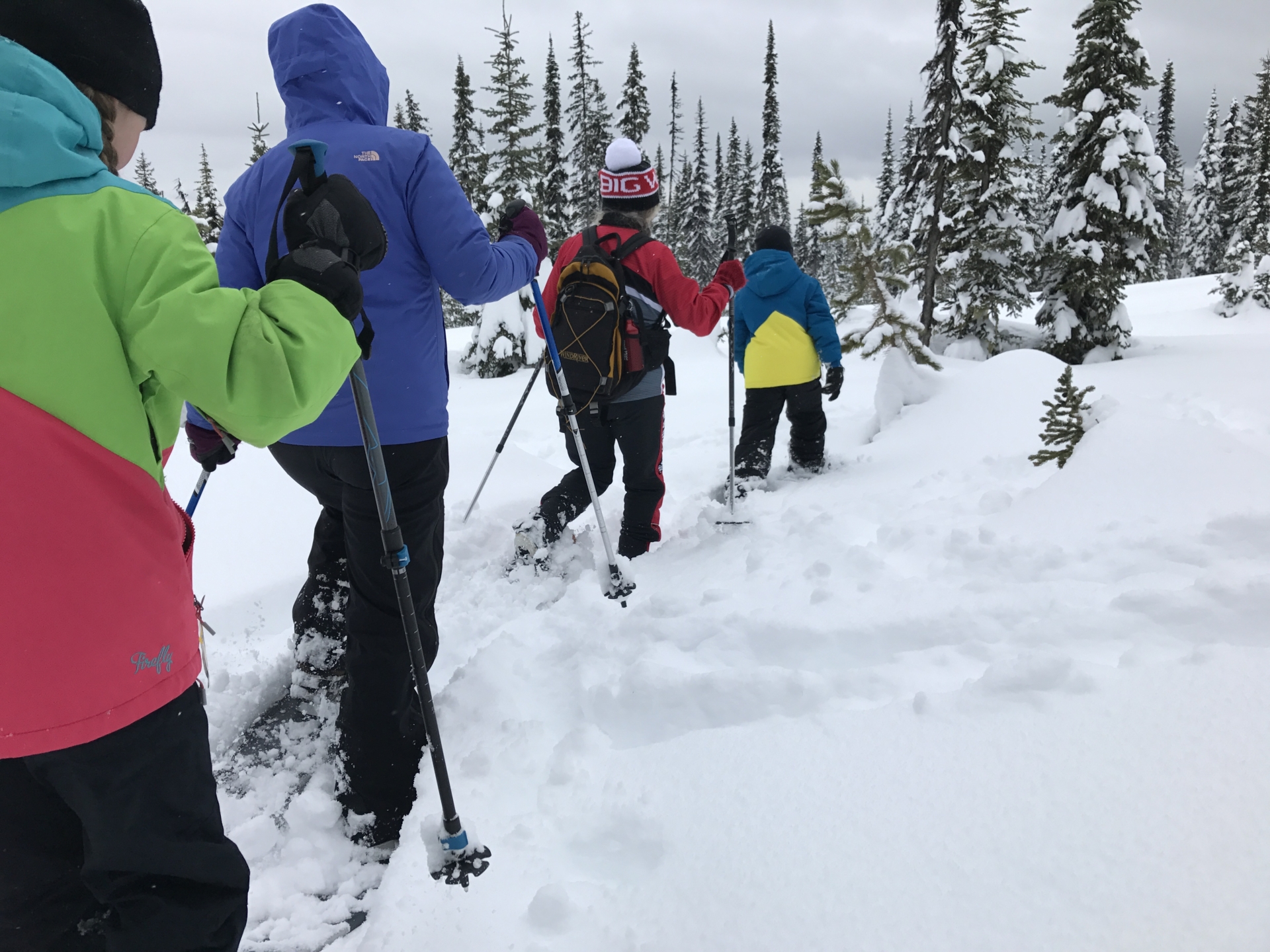 family-snowshoeing