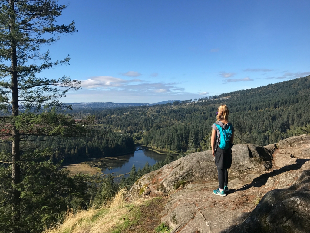 Girl hiking for Free Spring Break Activities in Vancouver 