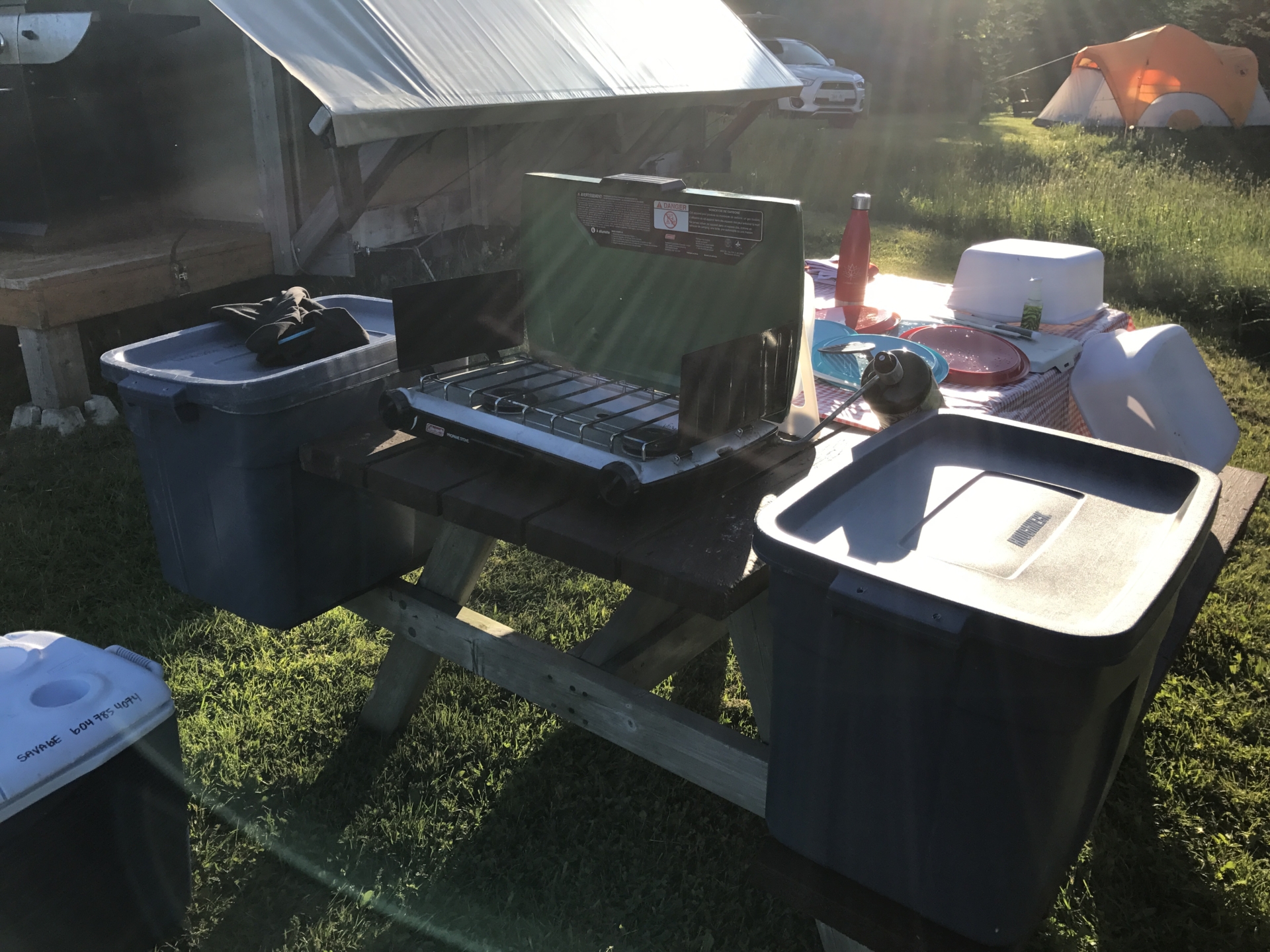 Campsite kitchen and how to keep a bare campsite