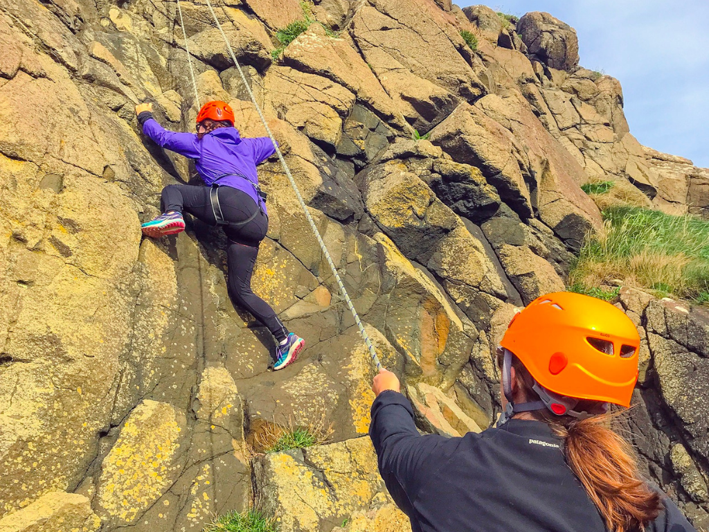 woman Rock Climbing Northern Ireland