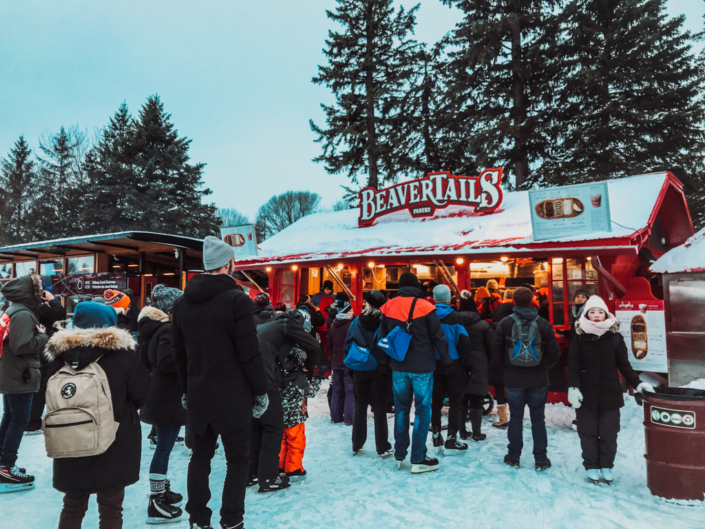 beaver tail stand on the rideau canal skating trail